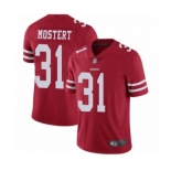 Men's San Francisco 49ers #31 Raheem Mostert Red Team Color Vapor Untouchable Limited Player Football Jersey