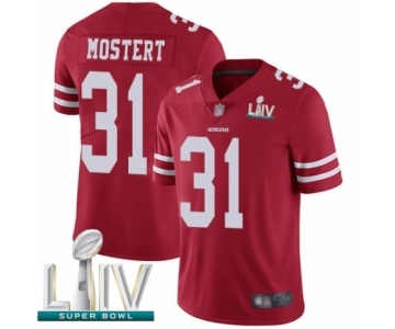 Men's San Francisco 49ers #31 Raheem Mostert Red Team Color Vapor Untouchable Limited Player Super Bowl LIV Bound Football Jersey