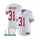 Men's San Francisco 49ers #31 Raheem Mostert White Vapor Untouchable Limited Player Super Bowl LIV Bound Football Jersey