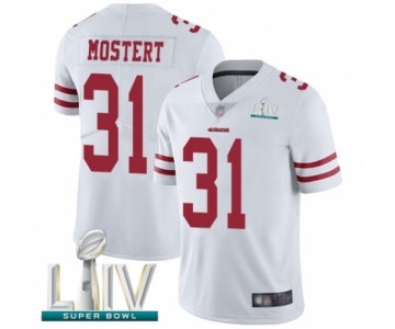 Men's San Francisco 49ers #31 Raheem Mostert White Vapor Untouchable Limited Player Super Bowl LIV Bound Football Jersey