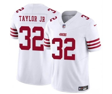 Men's San Francisco 49ers #32 Patrick Taylor Jr White 2024 F.U.S.E. Vapor Untouchable Limited Stitched Football Jersey