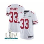 Men's San Francisco 49ers #33 Tarvarius Moore White Vapor Untouchable Limited Player Super Bowl LIV Bound Football Jersey