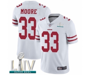 Men's San Francisco 49ers #33 Tarvarius Moore White Vapor Untouchable Limited Player Super Bowl LIV Bound Football Jersey