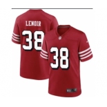 Men's San Francisco 49ers #38 Deommodore Lenoir Red Vapor Untouchable Limited Stitched Football Jersey