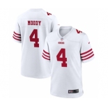 Men's San Francisco 49ers #4 Jake Moody White Football Stitched Game Jersey