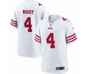 Men's San Francisco 49ers #4 Jake Moody White Football Stitched Game Jersey