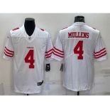 Men's San Francisco 49ers #4 Nick Mullens 2022 New White Vapor Untouchable Stitched Jersey