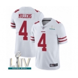 Men's San Francisco 49ers #4 Nick Mullens White Vapor Untouchable Limited Player Super Bowl LIV Bound Football Jersey