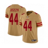 Men's San Francisco 49ers #44 Kyle Juszczyk Limited Gold Inverted Legend Football Jersey