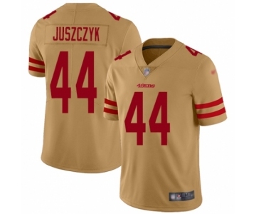 Men's San Francisco 49ers #44 Kyle Juszczyk Limited Gold Inverted Legend Football Jersey