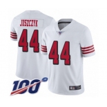 Men's San Francisco 49ers #44 Kyle Juszczyk Limited White Rush Vapor Untouchable 100th Season Football Jersey