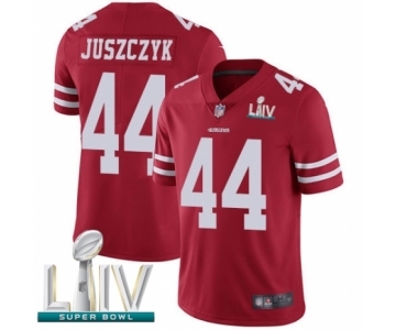 Men's San Francisco 49ers #44 Kyle Juszczyk Red Team Color Vapor Untouchable Limited Player Super Bowl LIV Bound Football Jersey