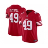 Men's San Francisco 49ers #49 Faithful Red 2023 F.U.S.E. Vapor Untouchable Limited Stitched Football Jersey