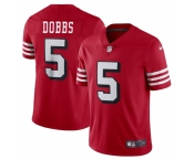 Men's San Francisco 49ers #5 Josh Dobbs New Red Vapor Untouchable Limited Football Stitched Jersey