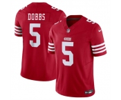 Men's San Francisco 49ers #5 Josh Dobbs Red 2024 F.U.S.E. Vapor Untouchable Limited Football Stitched Jersey