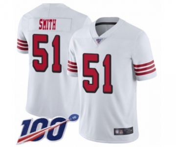 Men's San Francisco 49ers #51 Malcolm Smith Limited White Rush Vapor Untouchable 100th Season Football Jersey