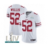 Men's San Francisco 49ers #52 Patrick Willis White Vapor Untouchable Limited Player Super Bowl LIV Bound Football Jersey