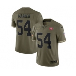 Men's San Francisco 49ers #54 Fred Warner 2022 Olive Salute To Service Limited Stitched Jersey