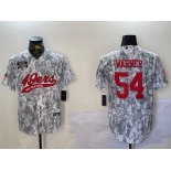 Men's San Francisco 49ers #54 Fred Warner Arctic Camo 2024 Salute to Service Stitched Baseball Jersey