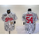 Men's San Francisco 49ers #54 Fred Warner Arctic Camo 2024 Salute to Service Stitched Baseball Jerseys