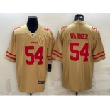 Men's San Francisco 49ers #54 Fred Warner Gold NEW 2022 Inverted Legend Stitched NFL Nike Limited Jersey