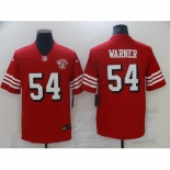 Men's San Francisco 49ers #54 Fred Warner Red 2021 75th Anniversary Vapor Untouchable Limited Jersey