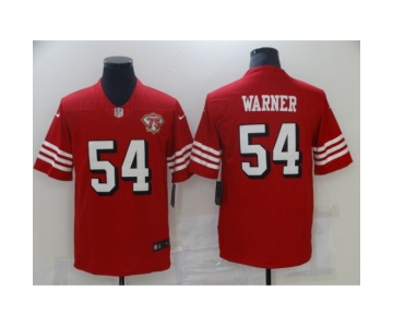 Men's San Francisco 49ers #54 Fred Warner Red 2021 75th Anniversary Vapor Untouchable Limited Jersey