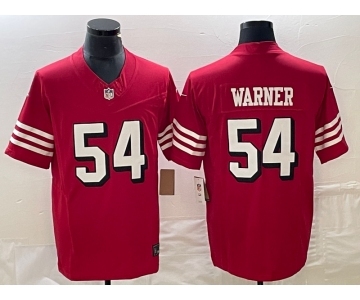 Men's San Francisco 49ers #54 Fred Warner Red 2023 FUSE Color Rush Vapor Untouchable Limited Jersey