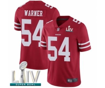 Men's San Francisco 49ers #54 Fred Warner Red Team Color Vapor Untouchable Limited Player Super Bowl LIV Bound Football Jersey