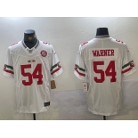 Men's San Francisco 49ers #54 Fred Warner White FUSE Mexico Gate Bridge Patch Vapor Limited Stitched Jersey