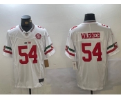 Men's San Francisco 49ers #54 Fred Warner White FUSE Mexico Gate Bridge Patch Vapor Limited Stitched Jersey