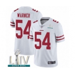 Men's San Francisco 49ers #54 Fred Warner White Vapor Untouchable Limited Player Super Bowl LIV Bound Football Jersey