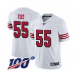 Men's San Francisco 49ers #55 Dee Ford Limited White Rush Vapor Untouchable 100th Season Football Jersey