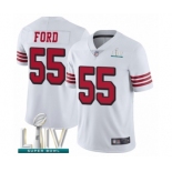 Men's San Francisco 49ers #55 Dee Ford Limited White Rush Vapor Untouchable Super Bowl LIV Bound Football Jersey