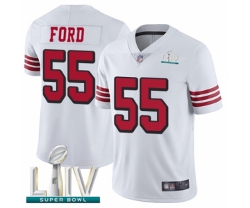 Men's San Francisco 49ers #55 Dee Ford Limited White Rush Vapor Untouchable Super Bowl LIV Bound Football Jersey