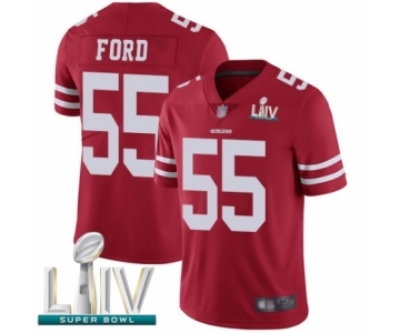 Men's San Francisco 49ers #55 Dee Ford Red Team Color Vapor Untouchable Limited Player Super Bowl LIV Bound Football Jersey