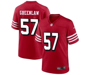 Men's San Francisco 49ers #57 Dre Greenlaw New Red Football Stitched Game Jersey