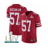 Men's San Francisco 49ers #57 Dre Greenlaw Red Team Color Vapor Untouchable Limited Player Super Bowl LIV Bound Football Jersey