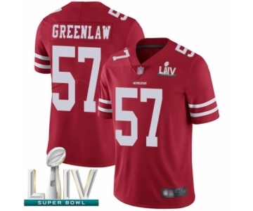 Men's San Francisco 49ers #57 Dre Greenlaw Red Team Color Vapor Untouchable Limited Player Super Bowl LIV Bound Football Jersey