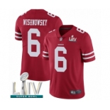 Men's San Francisco 49ers #6 Mitch Wishnowsky Red Team Color Vapor Untouchable Limited Player Super Bowl LIV Bound Football Jersey