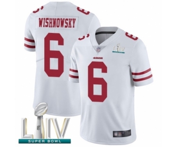 Men's San Francisco 49ers #6 Mitch Wishnowsky White Vapor Untouchable Limited Player Super Bowl LIV Bound Football Jersey