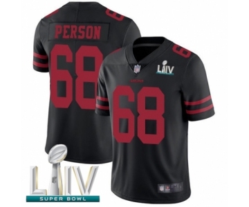 Men's San Francisco 49ers #68 Mike Person Black Alternate Vapor Untouchable Limited Player Super Bowl LIV Bound Football Jersey