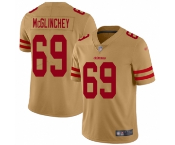 Men's San Francisco 49ers #69 Mike McGlinchey Limited Gold Inverted Legend Football Jersey