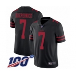 Men's San Francisco 49ers #7 Colin Kaepernick Black Vapor Untouchable Limited Player 100th Season Football Jersey