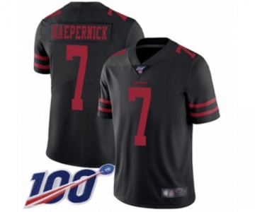 Men's San Francisco 49ers #7 Colin Kaepernick Black Vapor Untouchable Limited Player 100th Season Football Jersey