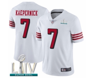 Men's San Francisco 49ers #7 Colin Kaepernick Limited White Rush Vapor Untouchable Super Bowl LIV Bound Football Jersey