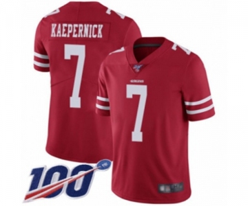 Men's San Francisco 49ers #7 Colin Kaepernick Red Team Color Vapor Untouchable Limited Player 100th Season Football Jersey