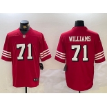 Men's San Francisco 49ers #71 Trent Williams Red Vapor Untouchable Limited Stitched Football Jerseys