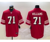 Men's San Francisco 49ers #71 Trent Williams Red Vapor Untouchable Limited Stitched Football Jerseys