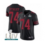 Men's San Francisco 49ers #74 Joe Staley Black Alternate Vapor Untouchable Limited Player Super Bowl LIV Bound Football Jersey